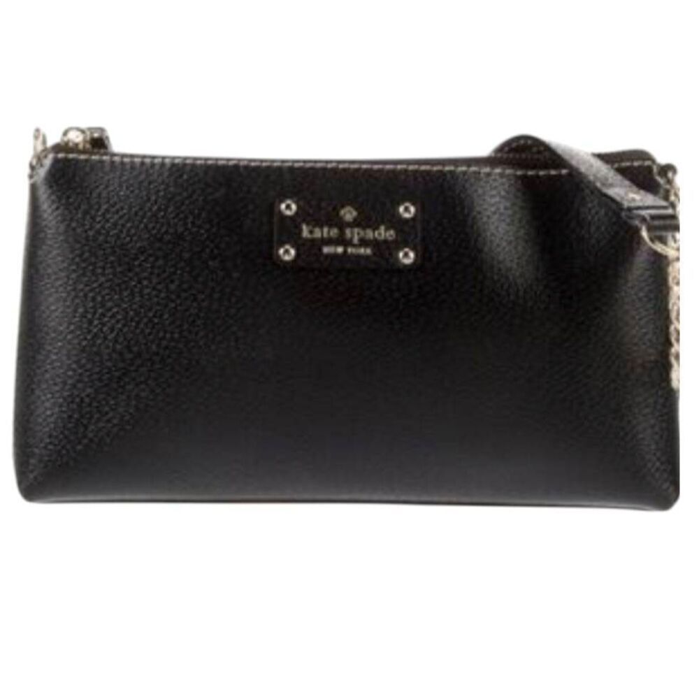 KATE SPADE Large Stacy Grove Street Pebbled Leather Clutch